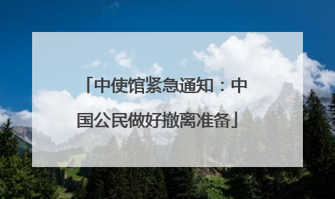 中使馆紧急通知：中国公民做好撤离准备