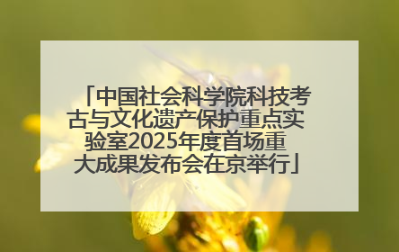 中国社会科学院科技考古与文化遗产保护重点实验室2025年度首场重大成果发布会在京举行