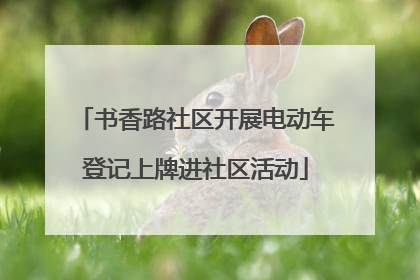 书香路社区开展电动车登记上牌进社区活动