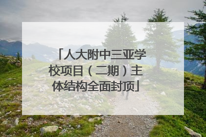 人大附中三亚学校项目（二期）主体结构全面封顶