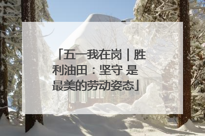 五一我在岗｜胜利油田：坚守 是最美的劳动姿态