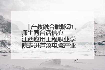 产教融合触脉动，师生同台话信心——江西应用工程职业学院走进芦溪电瓷产业园创新思政课堂