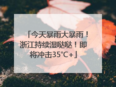 今天暴雨大暴雨！浙江持续湿哒哒！即将冲击35℃+