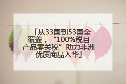 从33国到53国全覆盖，“100%税目产品零关税”助力非洲优质商品入华