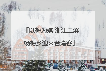 以梅为媒 浙江兰溪杨梅乡迎来台湾客