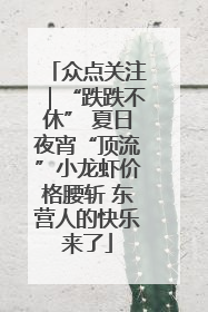 众点关注｜“跌跌不休” 夏日夜宵“顶流”小龙虾价格腰斩 东营人的快乐来了