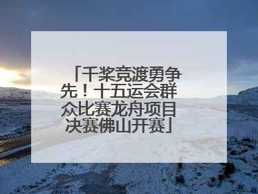 千桨竞渡勇争先！十五运会群众比赛龙舟项目决赛佛山开赛
