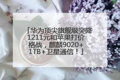 华为顶尖旗舰级突降1211元和苹果打价格战，麒麟9020+1TB+卫星通信！