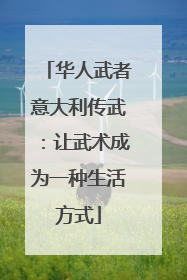 华人武者意大利传武：让武术成为一种生活方式