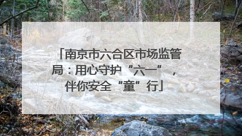 南京市六合区市场监管局：用心守护“六一”，伴你安全“童”行