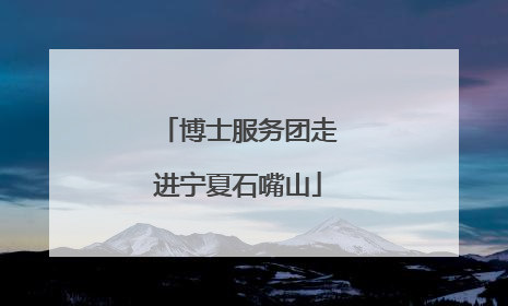 博士服务团走进宁夏石嘴山