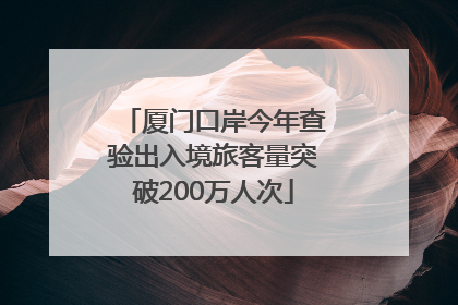 厦门口岸今年查验出入境旅客量突破200万人次
