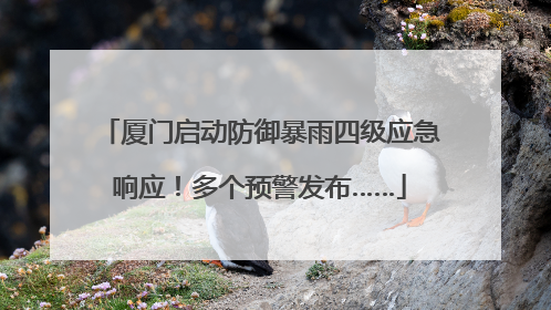 厦门启动防御暴雨四级应急响应！多个预警发布……