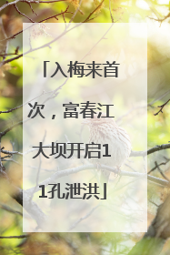 入梅来首次，富春江大坝开启11孔泄洪