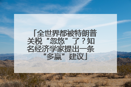 全世界都被特朗普关税“忽悠”了？知名经济学家提出一条“多赢”建议