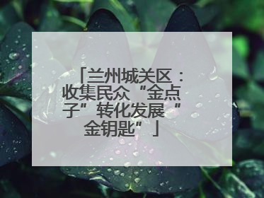 兰州城关区：收集民众“金点子”转化发展“金钥匙”
