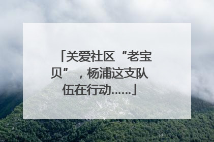 关爱社区“老宝贝”，杨浦这支队伍在行动……