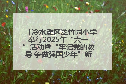 冷水滩区翠竹园小学举行2025年“六一”活动暨“牢记党的教导 争做强国少年”新队员入队仪式