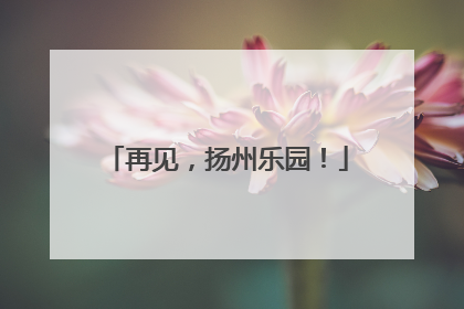 再见，扬州乐园！