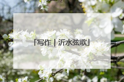 写作｜沂水弦歌