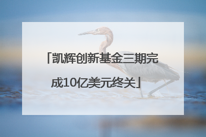 凯辉创新基金三期完成10亿美元终关