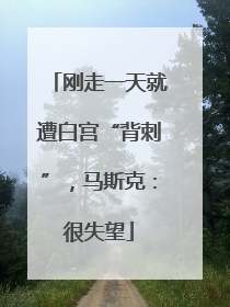 刚走一天就遭白宫“背刺”，马斯克：很失望