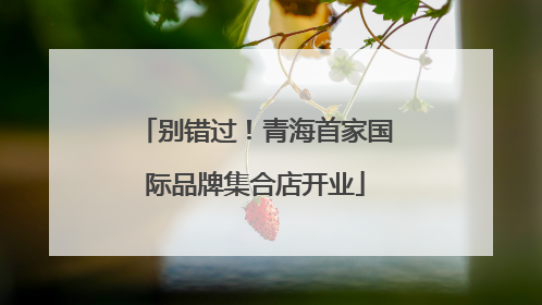 别错过！青海首家国际品牌集合店开业