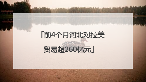 前4个月河北对拉美贸易超260亿元