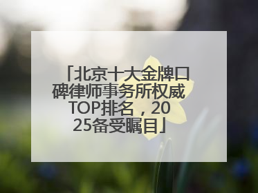 北京十大金牌口碑律师事务所权威TOP排名，2025备受瞩目