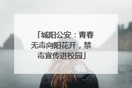 城阳公安：青春无毒向阳花开，禁毒宣传进校园