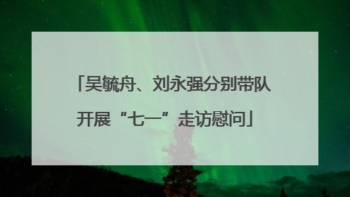 吴毓舟、刘永强分别带队开展“七一”走访慰问