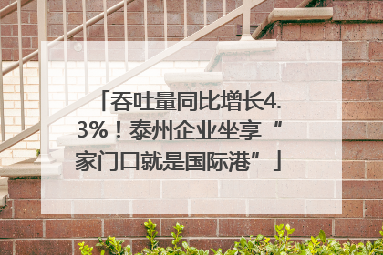 吞吐量同比增长4.3%！泰州企业坐享“家门口就是国际港”