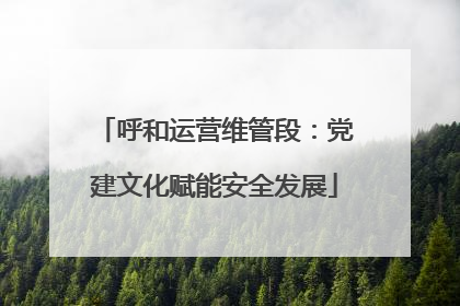 呼和运营维管段：党建文化赋能安全发展