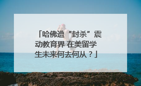哈佛遭“封杀”震动教育界 在美留学生未来何去何从？