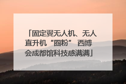 固定翼无人机、无人直升机“圈粉” 西博会成都馆科技感满满
