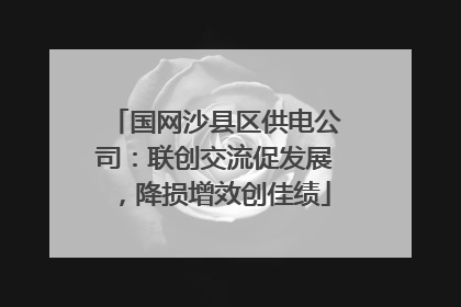 国网沙县区供电公司：联创交流促发展，降损增效创佳绩