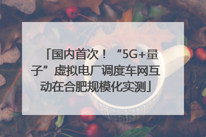 国内首次！“5G+量子”虚拟电厂调度车网互动在合肥规模化实测