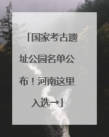 国家考古遗址公园名单公布！河南这里入选→