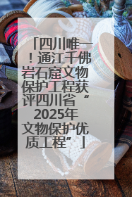 四川唯一！通江千佛岩石窟文物保护工程获评四川省“2025年文物保护优质工程”