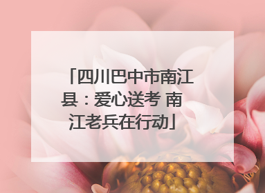 四川巴中市南江县：爱心送考 南江老兵在行动