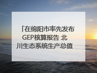 在绵阳市率先发布GEP核算报告 北川生态系统生产总值达590亿元｜新闻发布最前线