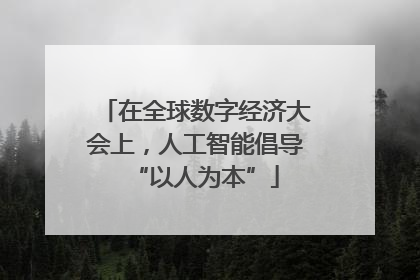 在全球数字经济大会上，人工智能倡导“以人为本”