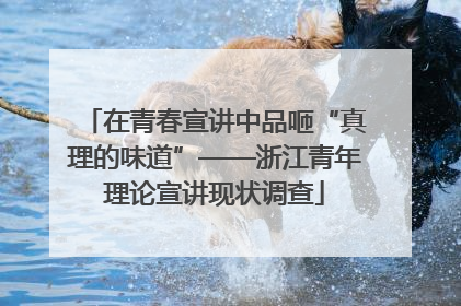 在青春宣讲中品咂“真理的味道”——浙江青年理论宣讲现状调查