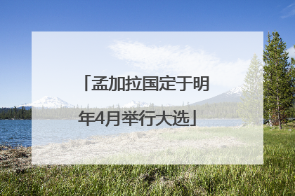 孟加拉国定于明年4月举行大选