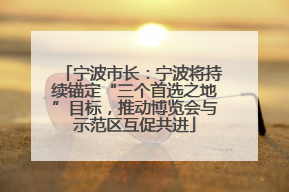 宁波市长：宁波将持续锚定“三个首选之地”目标，推动博览会与示范区互促共进