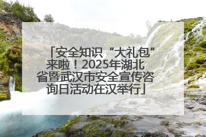 安全知识“大礼包”来啦！2025年湖北省暨武汉市安全宣传咨询日活动在汉举行