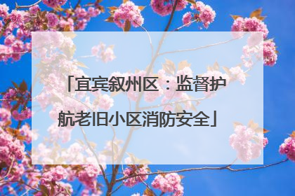 宜宾叙州区：监督护航老旧小区消防安全