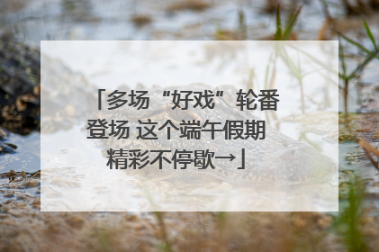 多场“好戏”轮番登场 这个端午假期精彩不停歇→