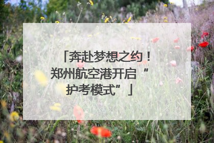 奔赴梦想之约！郑州航空港开启“护考模式”