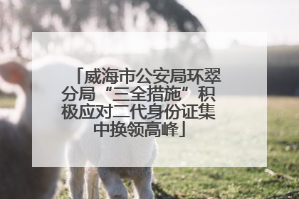 威海市公安局环翠分局“三全措施”积极应对二代身份证集中换领高峰